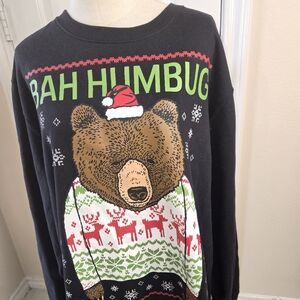 Cute Bah Humbug Christmas Sweatshirt Sz 2xl Unisex